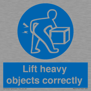 Lift heavy objects correctly